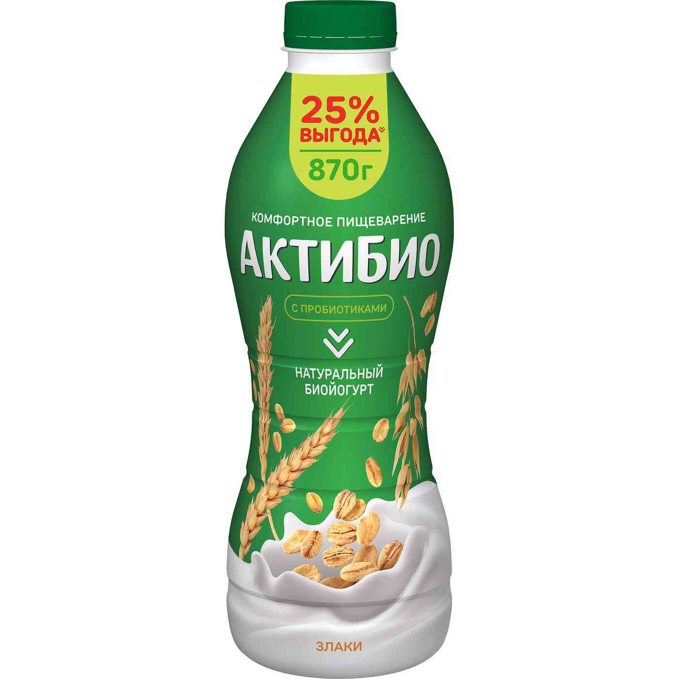 Биойогурт питьевой Актибио злаки 1,6%
