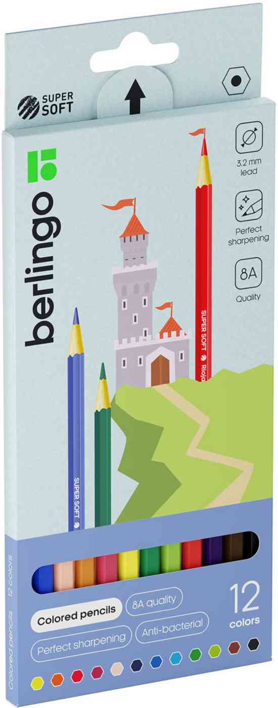 Карандаши цветные шестигранные Berlingo Supersoft