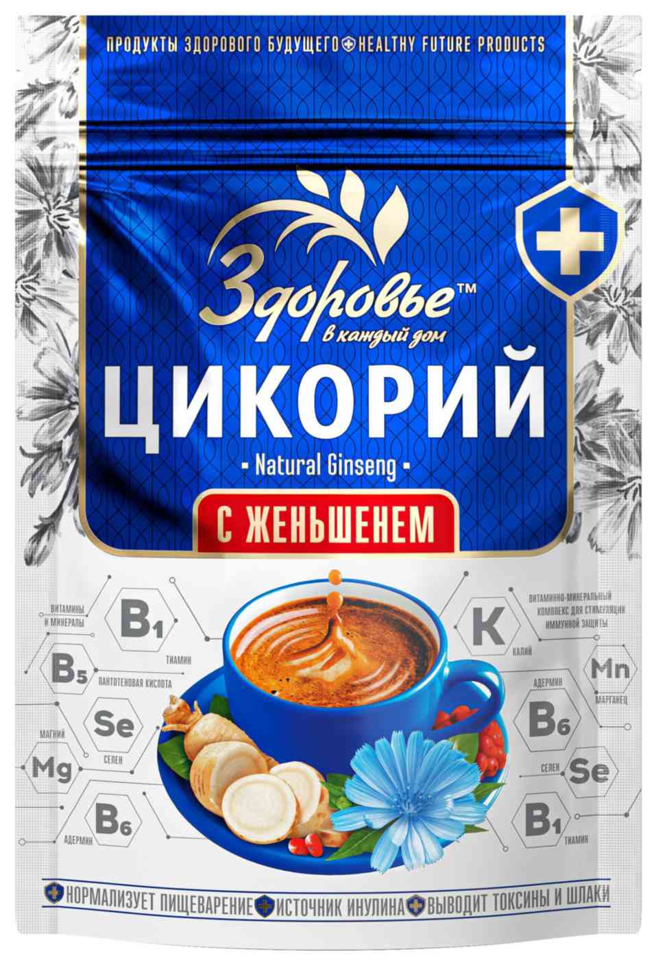 Цикорий гранулированный Здоровье с экстрактом женьшеня