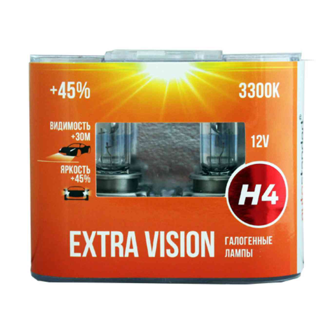 Лампа галогенная Autostandart H4 Extra vision 3300K