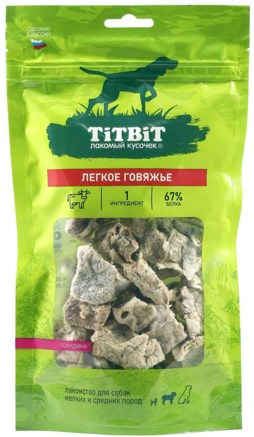 Лакомство для собак мелких и средних пород TiTBiT Легкое говяжье