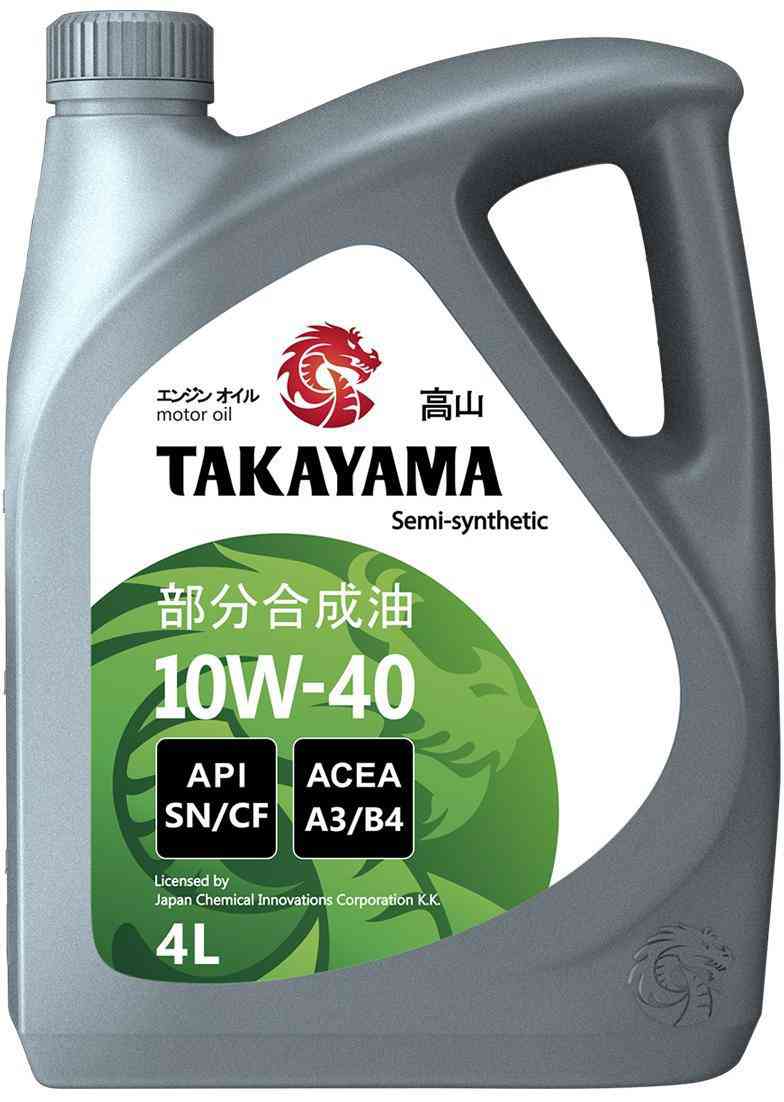 Масло моторное полусинтетическое TAKAYAMA SAE 10W-40 API SN/СF