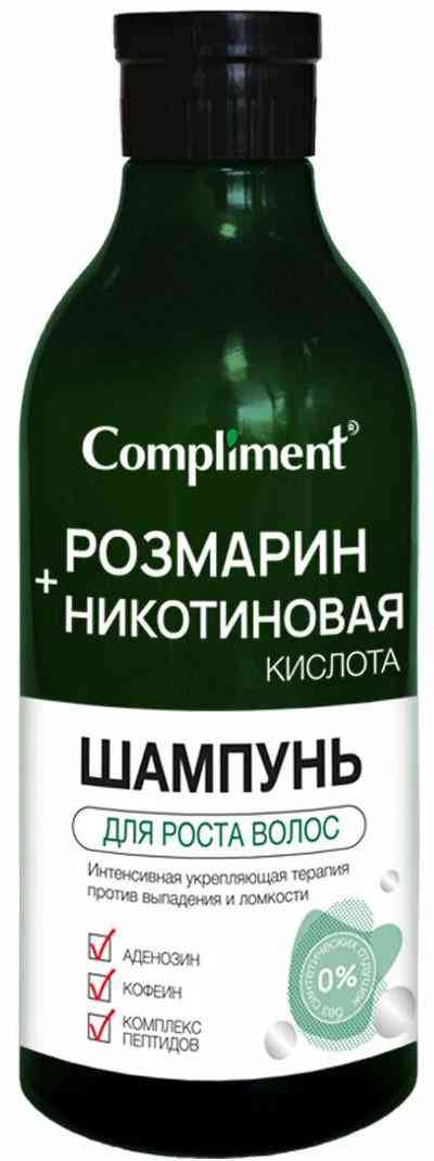 Шампунь для волос Compliment для роста волос розмарин + никотиновая кислота