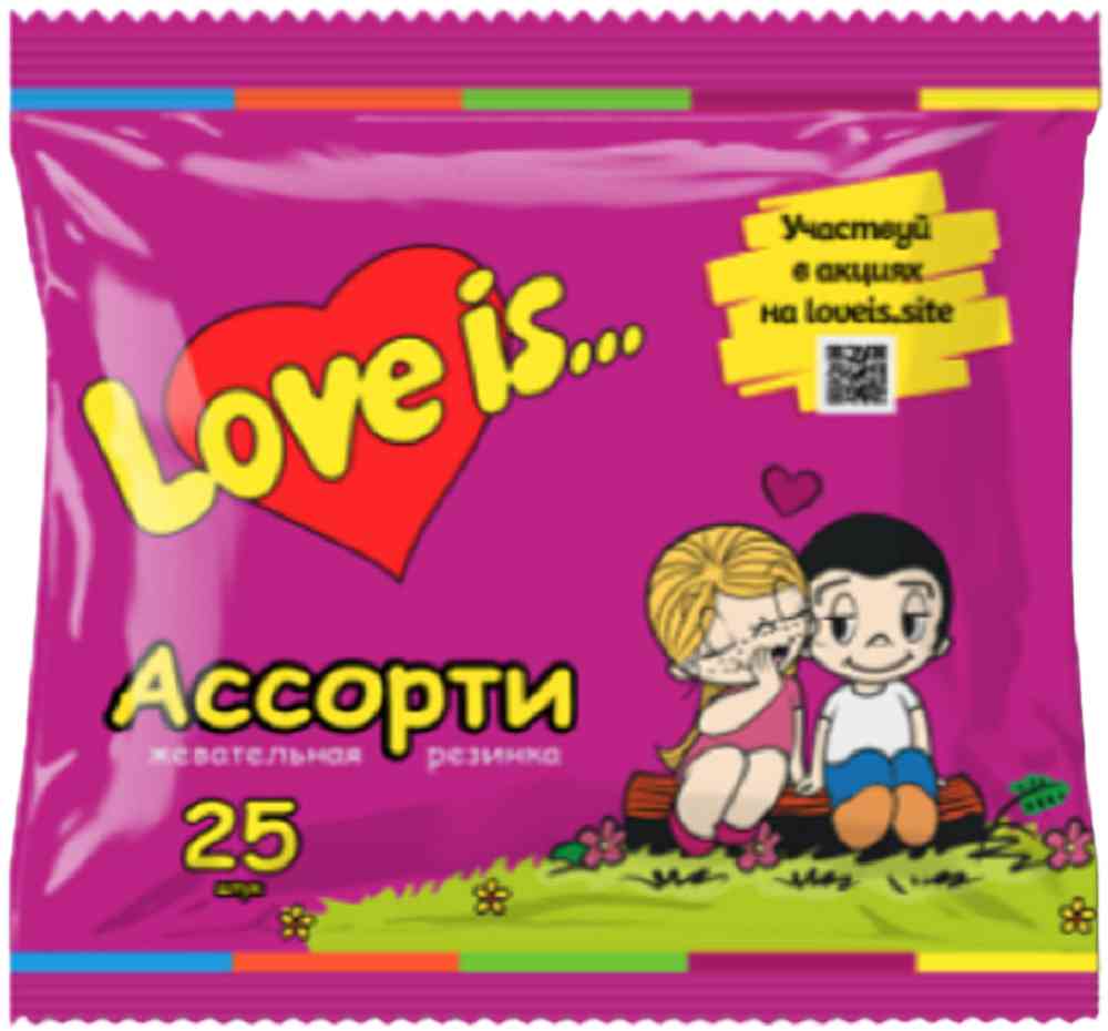 Жевательная резинка Love is ассорти вкусов