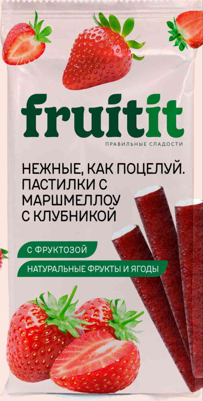 Пастилки Fruit It маршмеллоу-клубника