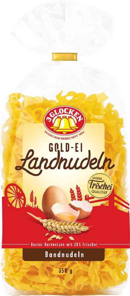 Макаронные изделия 3 Glocken Gold-Ei Landnudeln короткая прямая лапша с яйцом