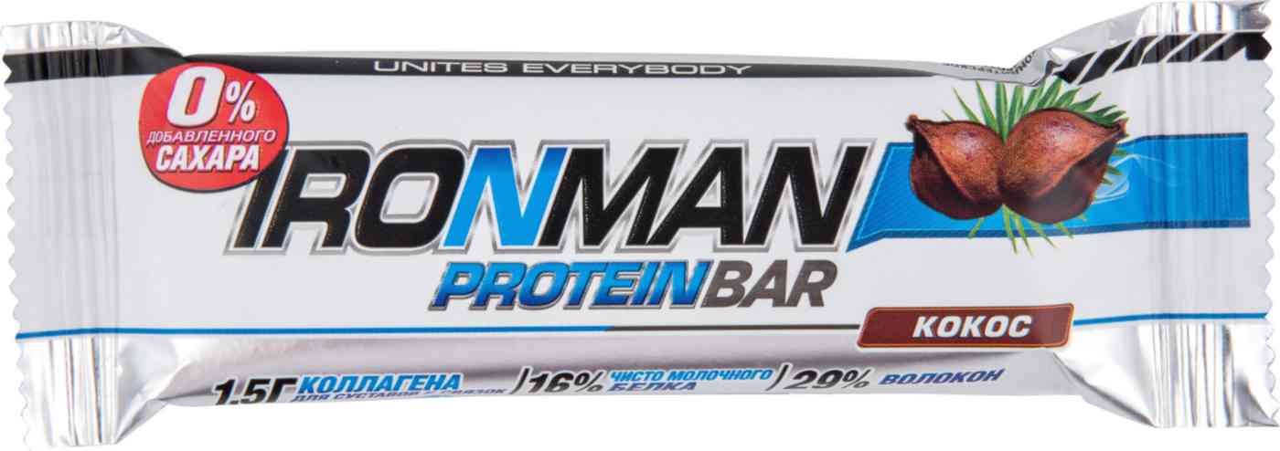 Батончик протеиновый Ironman Protein Bar кокос