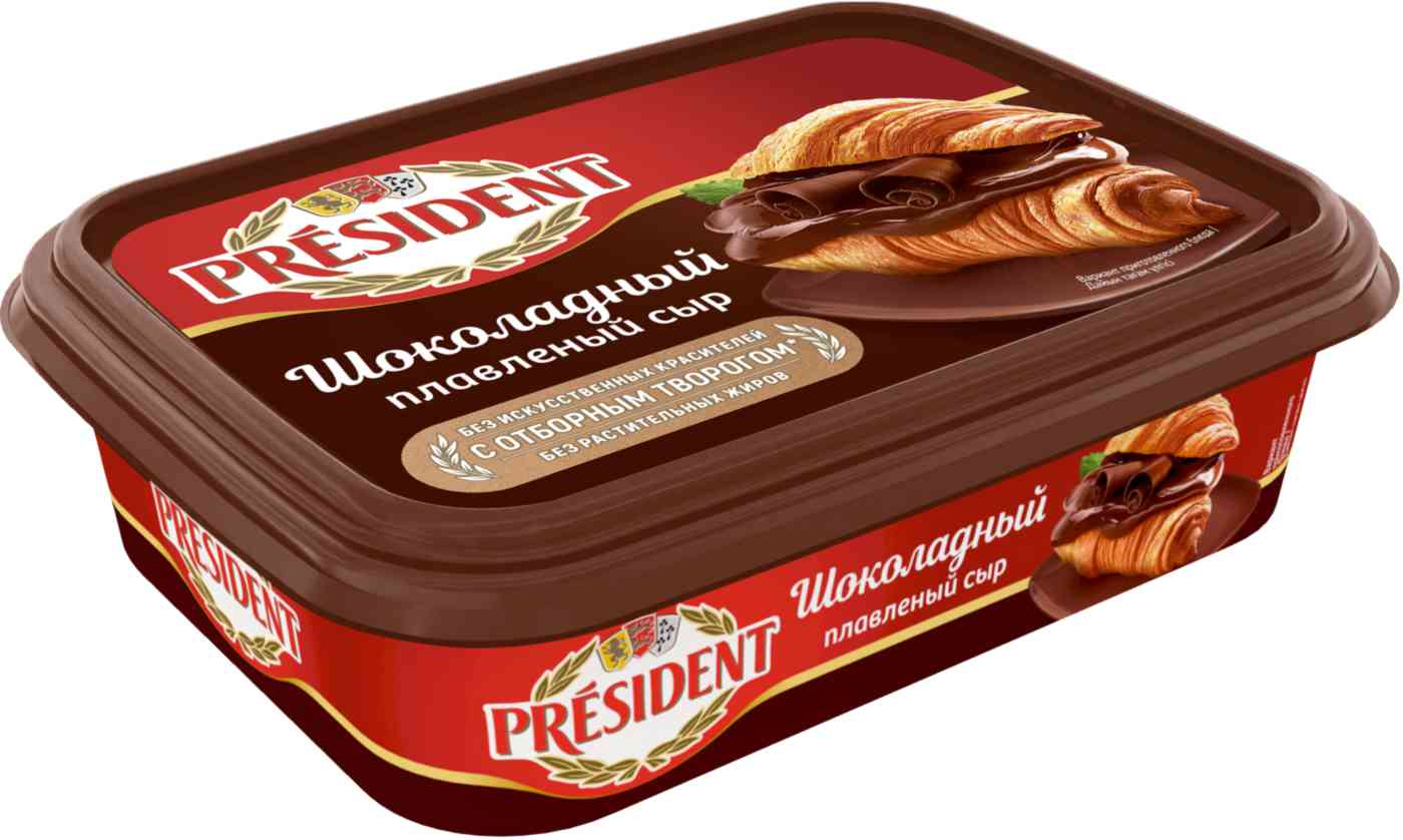 Сыр плавленый President шоколадный 30%