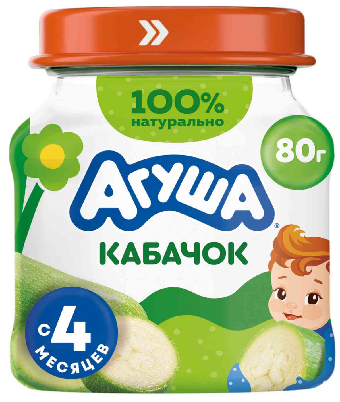 Пюре овощное Агуша кабачок с 4 месяцев