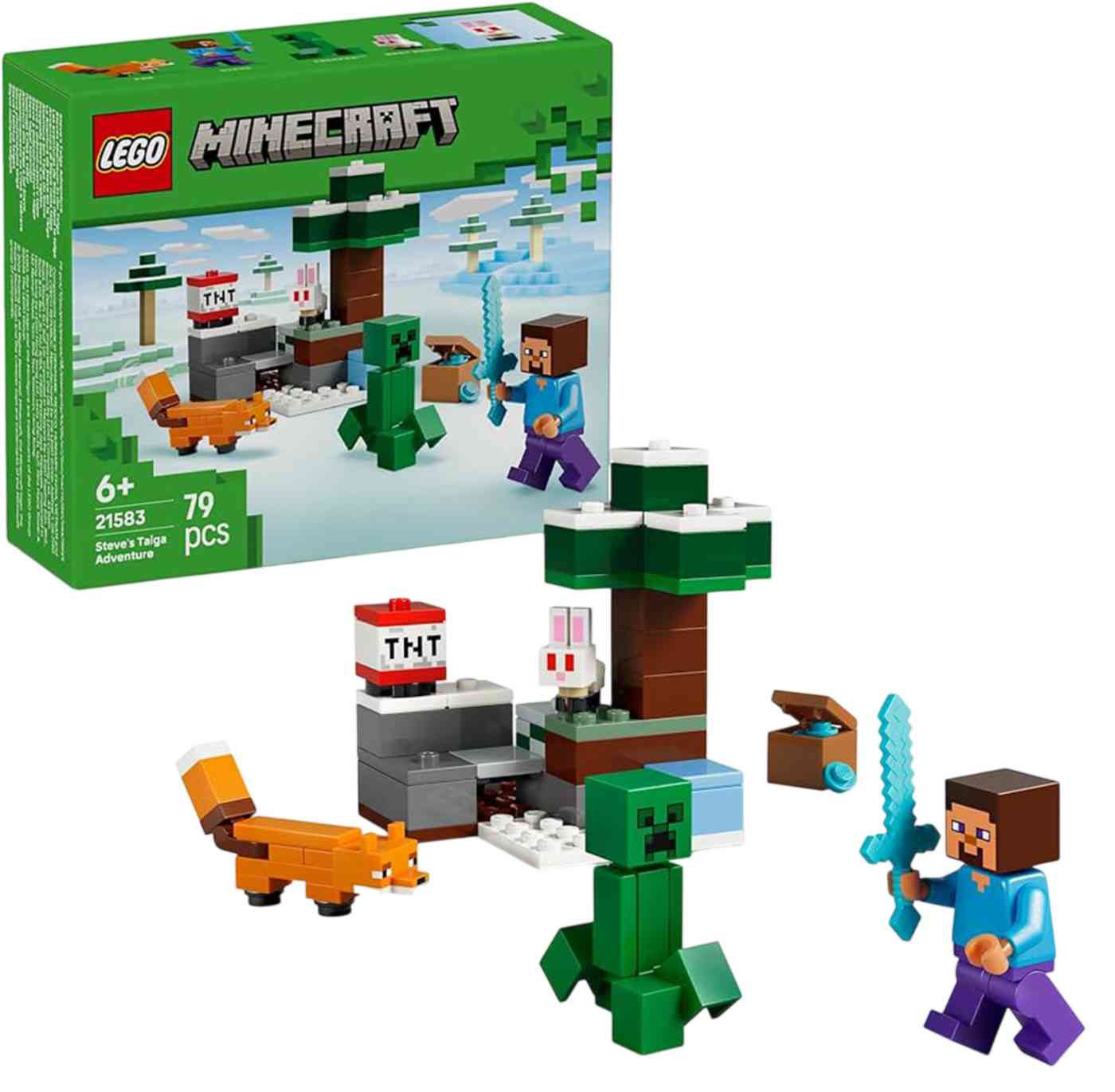 Конструктор LEGO Minecraft 21583 Приключения Стива в тайге 6+