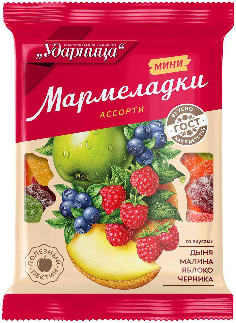 Мармелад Ударница Дыня-малина