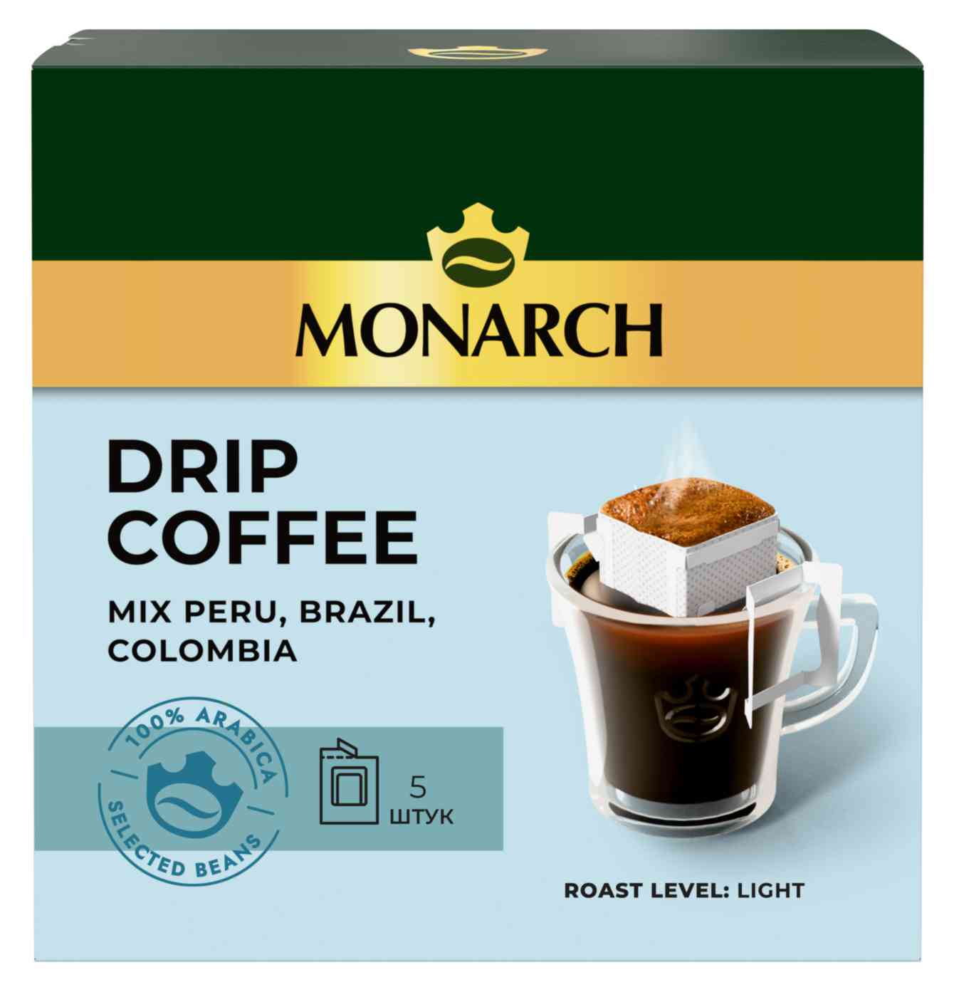 Кофе молотый Monarch Микс в дрип-пакетах