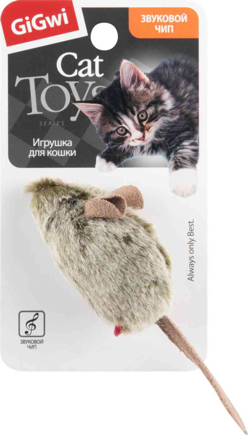 Игрушка для кошки GiGwi Мышка со звуковым чипом