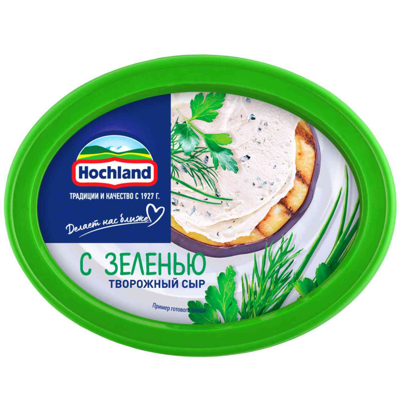 Сыр творожный Hochland с зеленью 60%