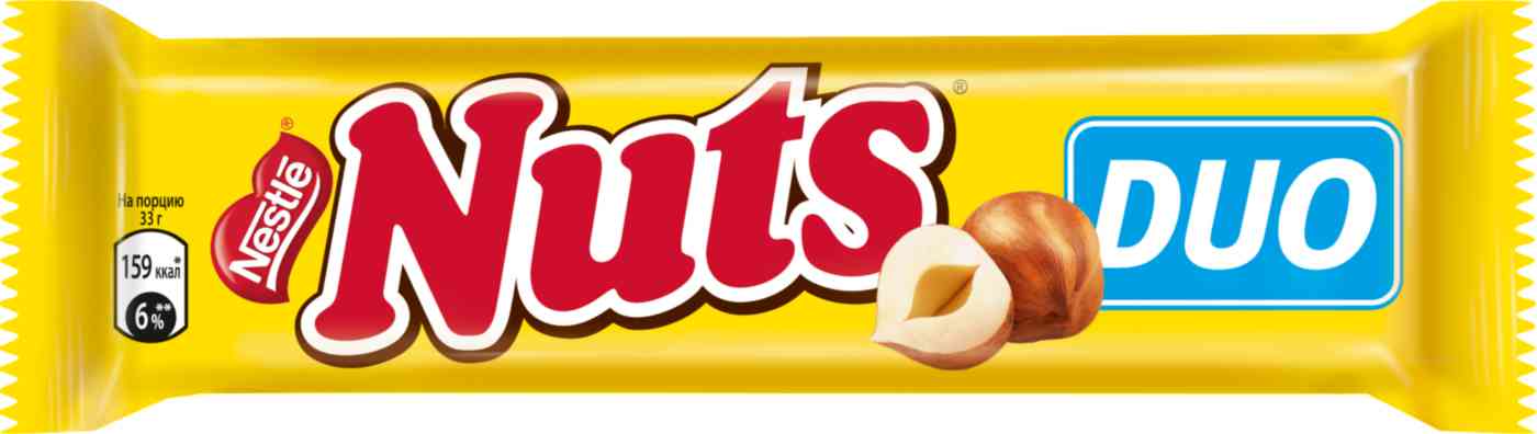 Шоколадный батончик Nuts с фундуком и арахисом