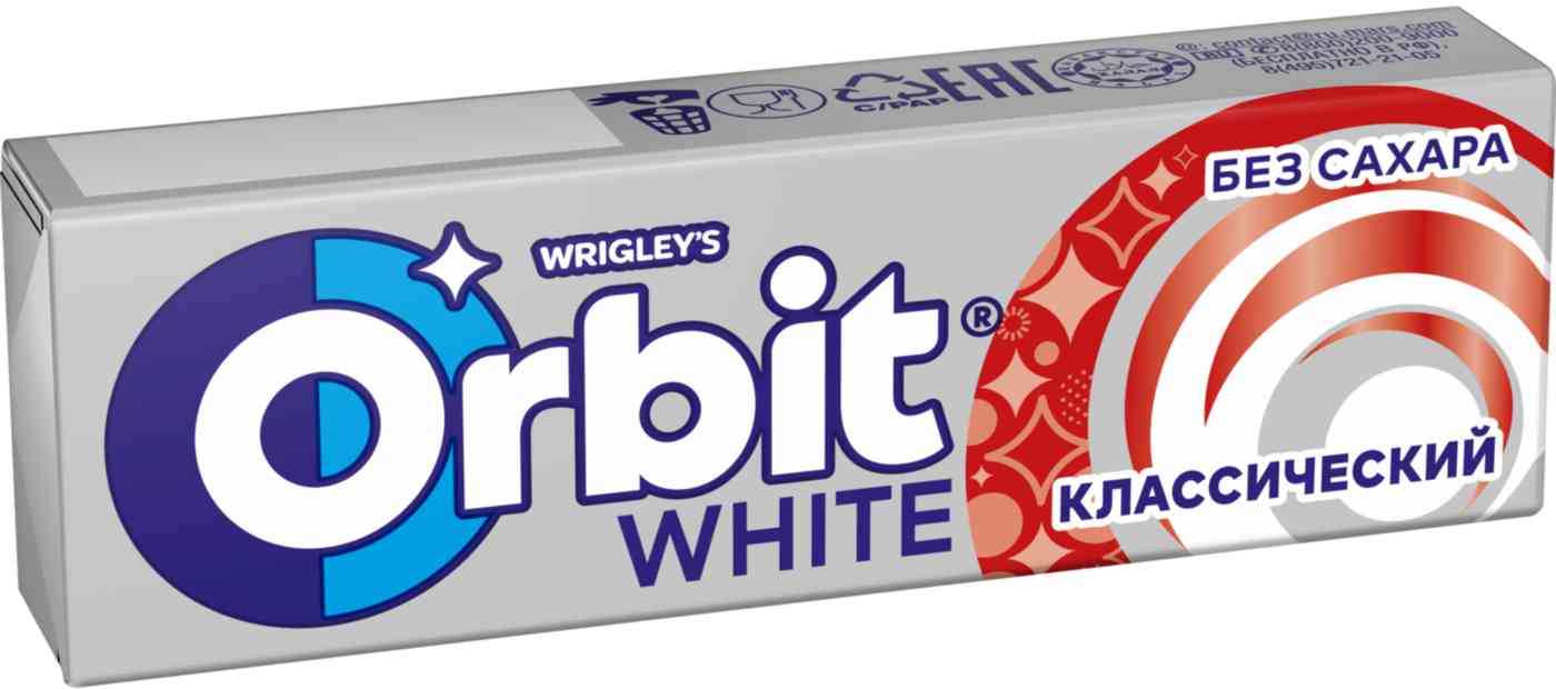Жевательная резинка Orbit White Классический с микрогранулами