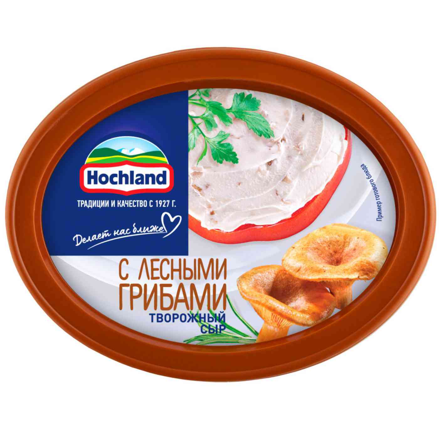 Сыр творожный Hochland с лесными грибами 60%