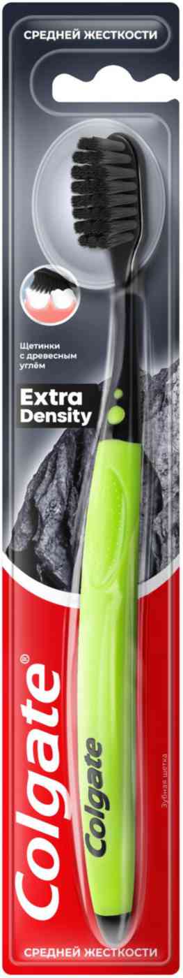 Зубная щетка Colgate Extra Density с древесным углем