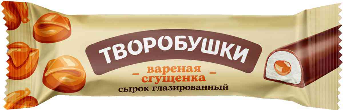 Сырок творожный глазированный Творобушки с начинкой Молоко сгущенное вареное 20%