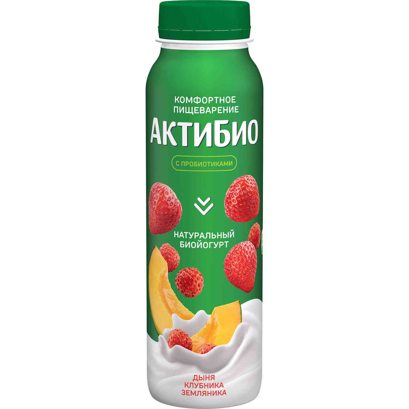 Биойогурт питьевой Актибио дыня, клубника, земляника 1,5%