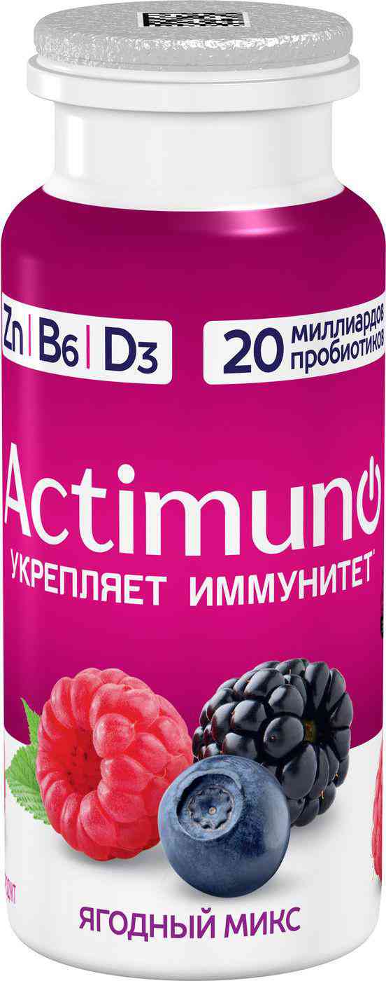 Кисломолочный напиток Actimuno Ягодный микс 1,5%