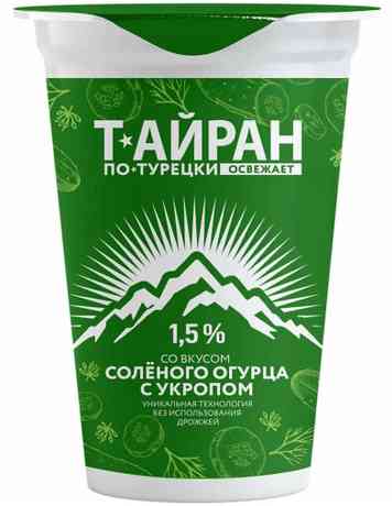 Напиток кисломолочный Т-айран по-турецки соленый огурец и укроп 1,5%