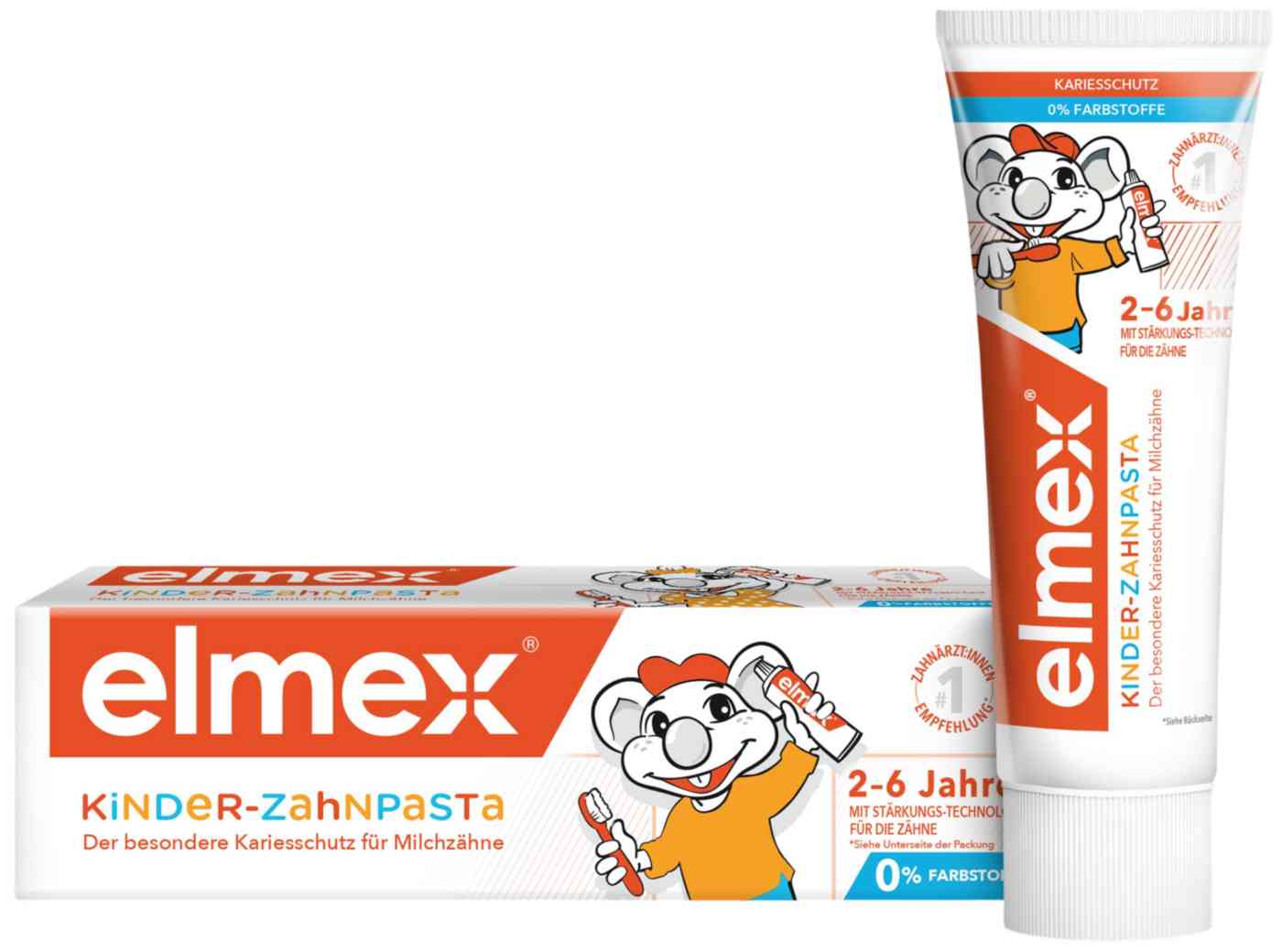 Зубная паста детская Elmex Kids защита от кариеса от 2 до 6 лет