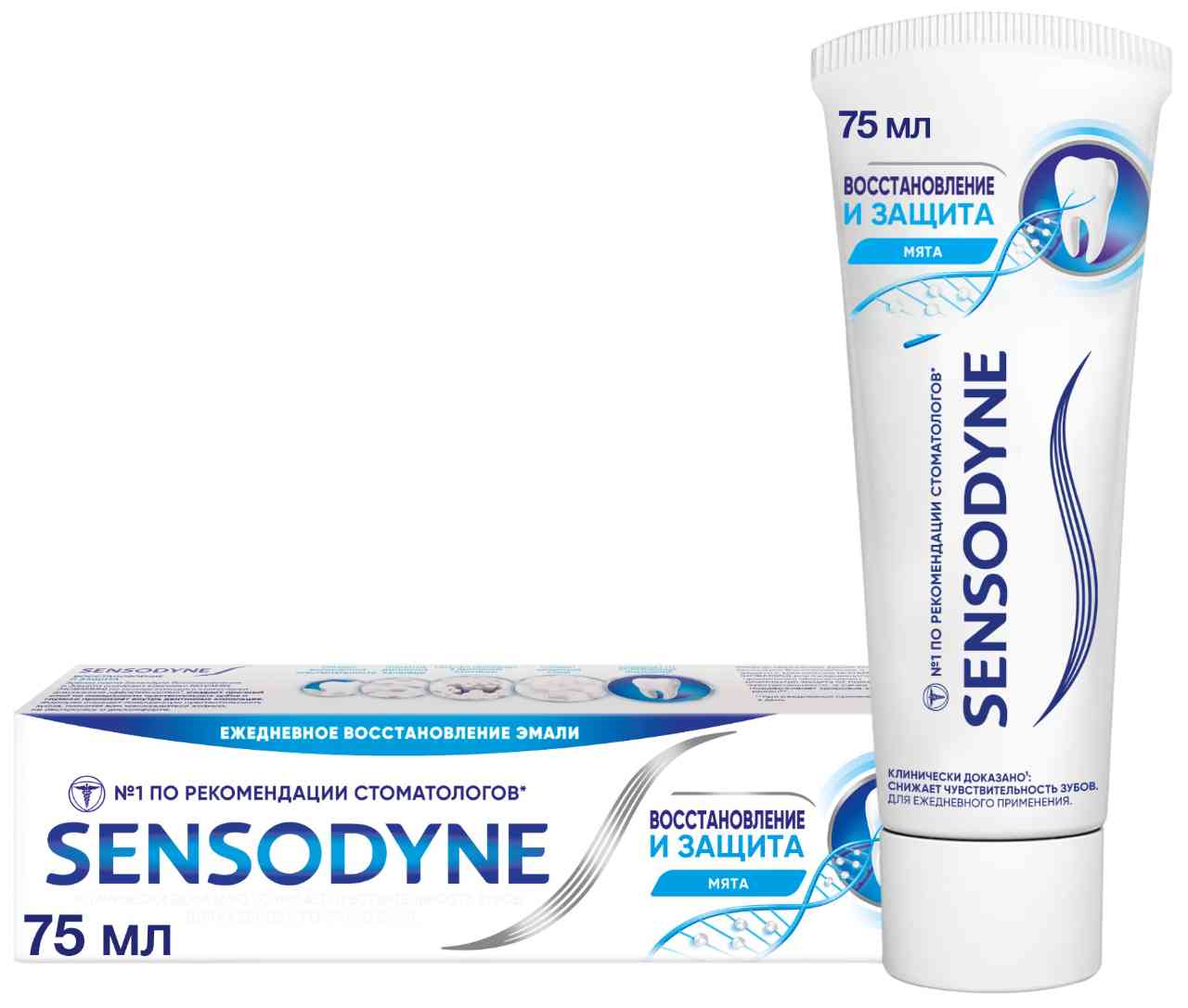 Зубная паста Sensodyne восстановление и защита мята