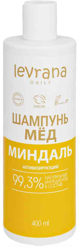 Шампунь для волос активизирующий Levrana Daily Мед и миндаль