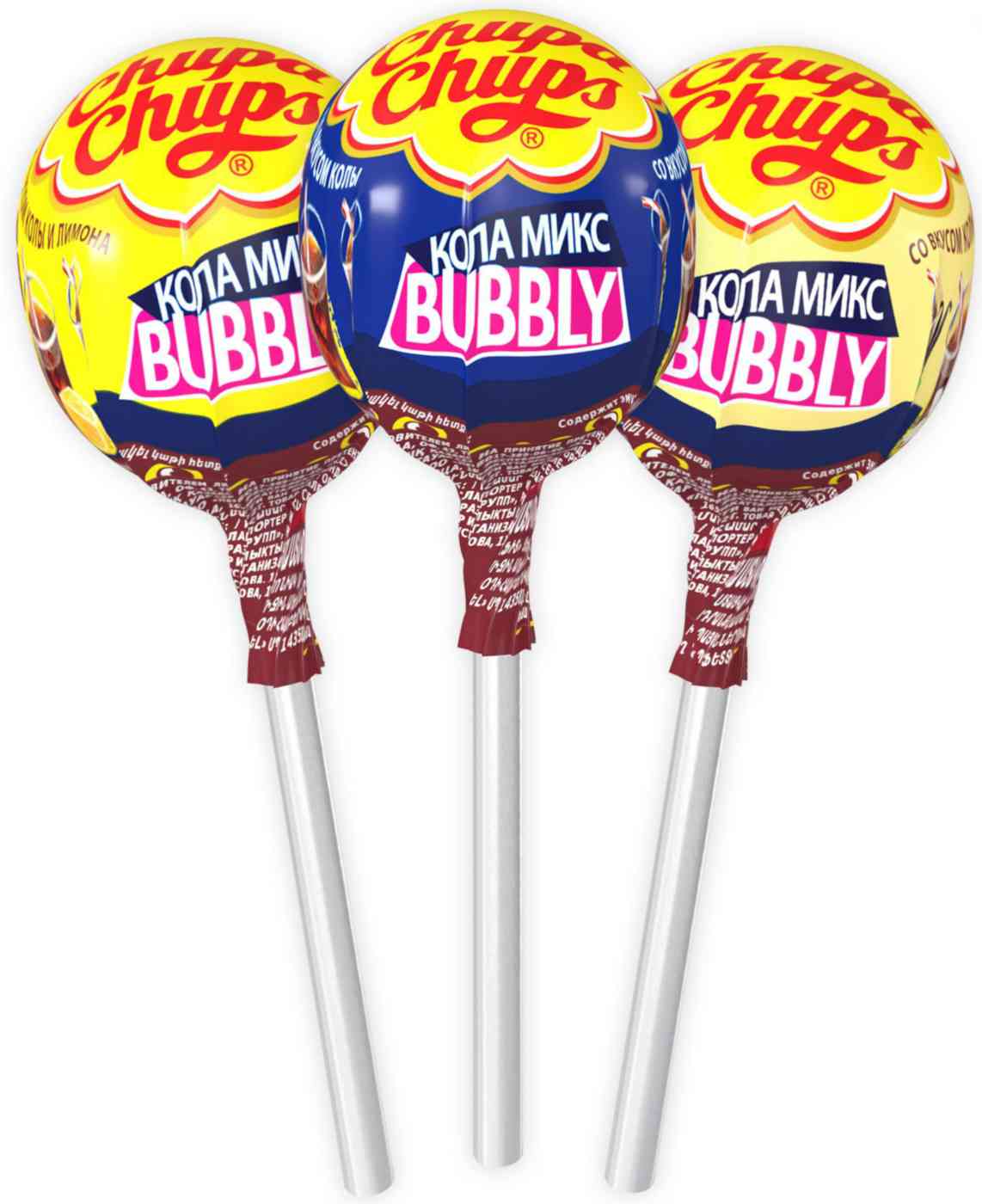 Карамель Chupa Chups Bubbly Кола Микс в ассортименте