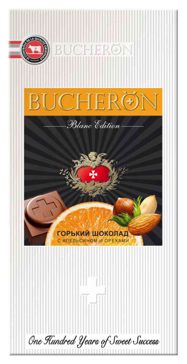 Шоколад горький Bucheron с апельсином и орехами