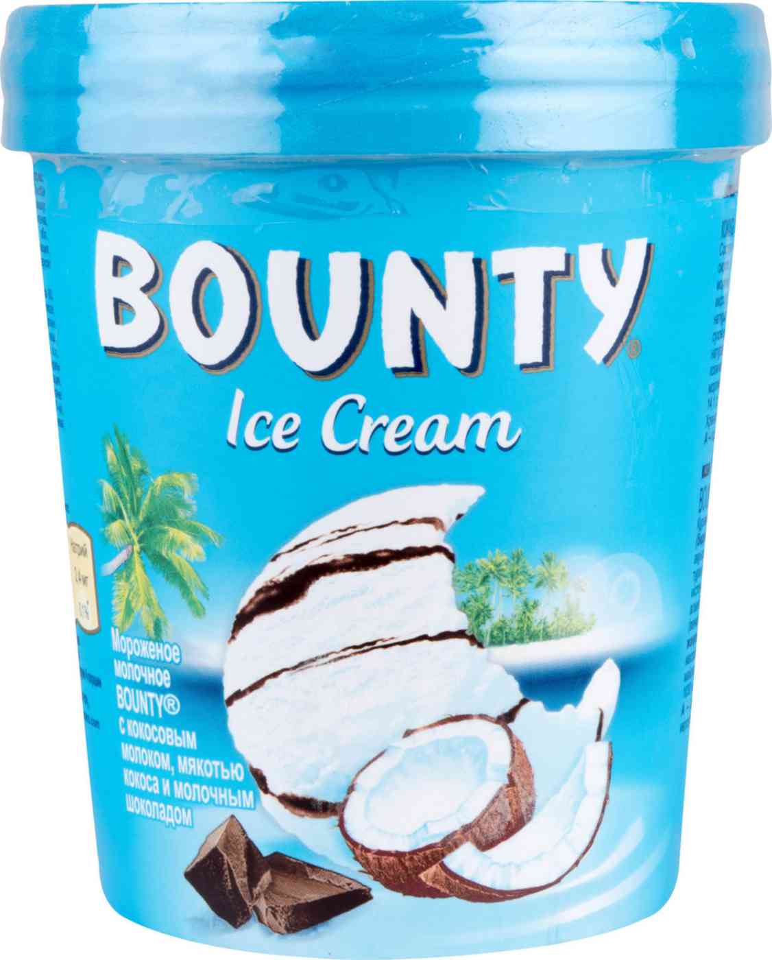 Мороженое молочное Bounty с кокосовым молоком, мякотью кокоса и молочным шоколадом 5%