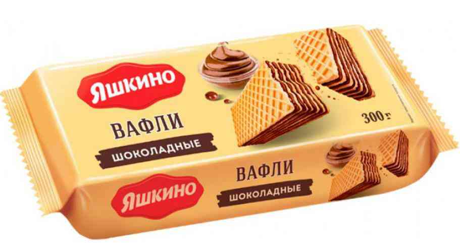 Вафли Яшкино шоколадные