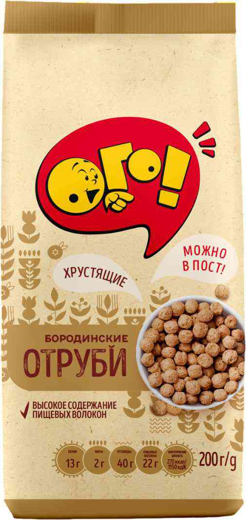 Отруби ржаные Ого! Бородинские экструдированные