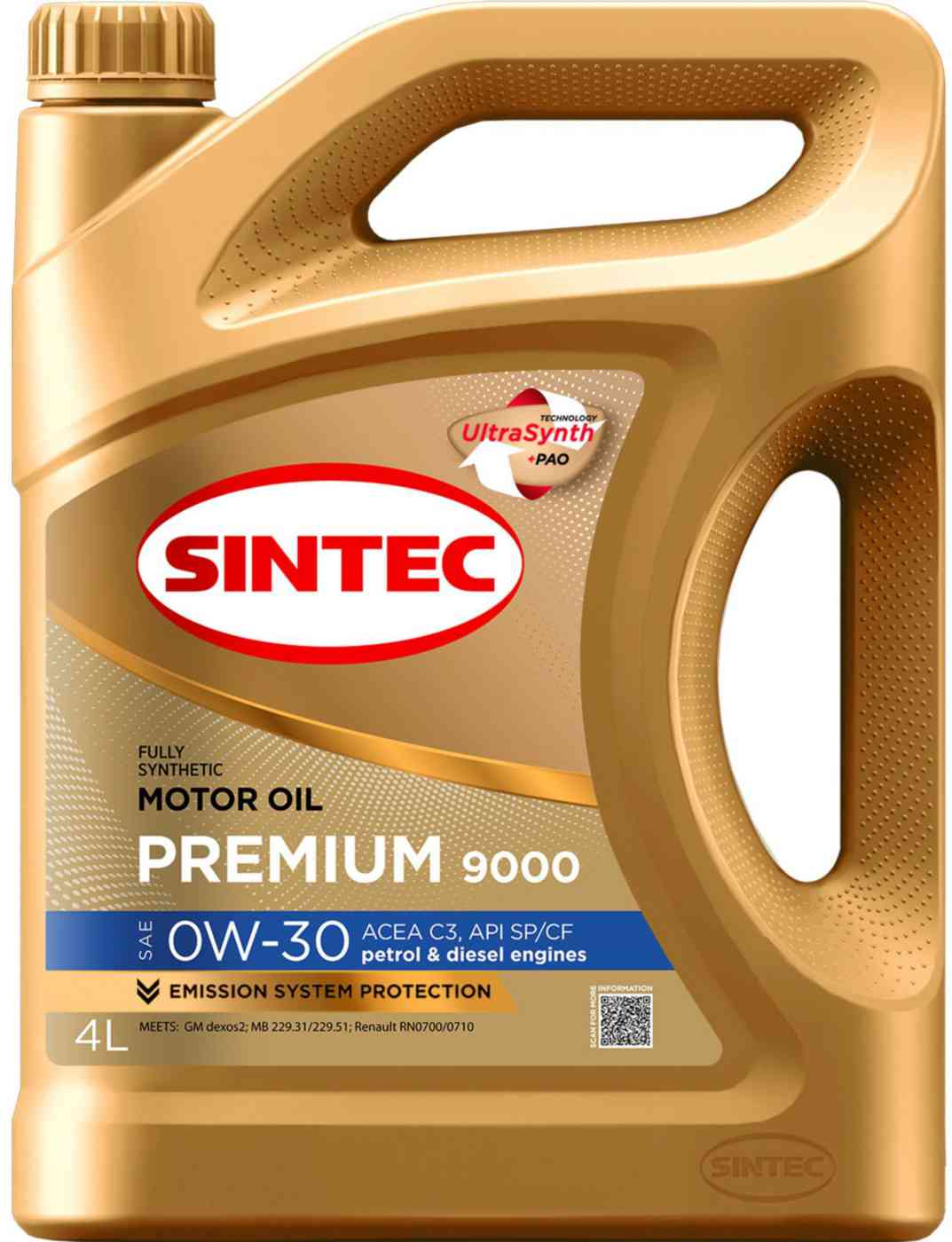Масло моторное синтетическое SINTEC Premium 9000 0W-30 C3