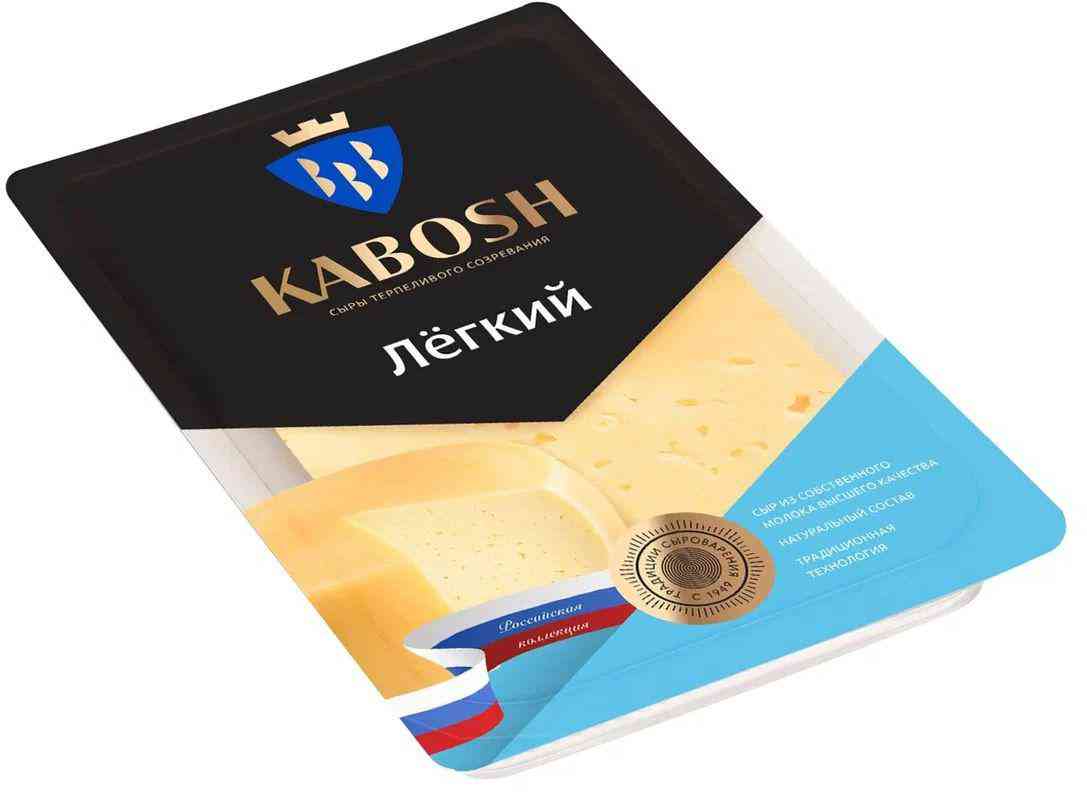 Сыр Кабош Легкий 30%, нарезка