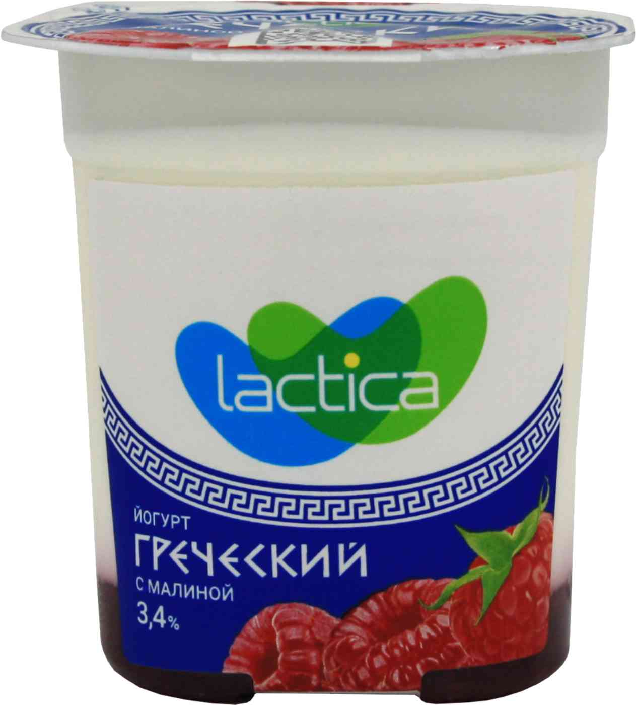 Йогурт греческий Lactica с малиной 3,4%