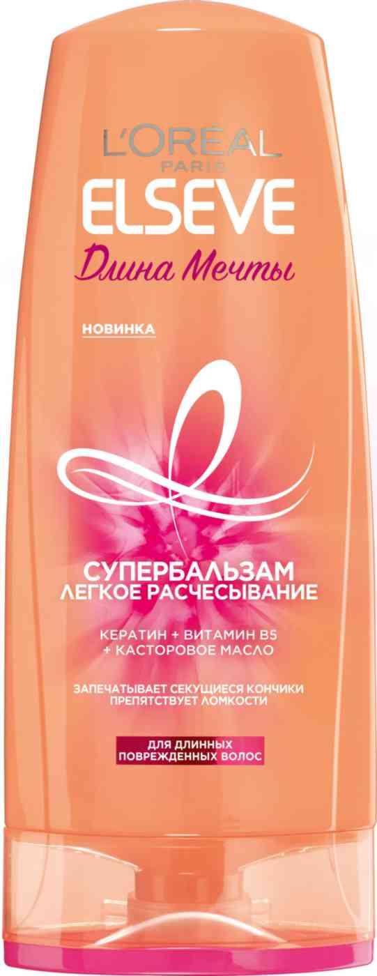 Супербальзам для длинных поврежденных волос Легкое Расчесывание Elseve Длина мечты