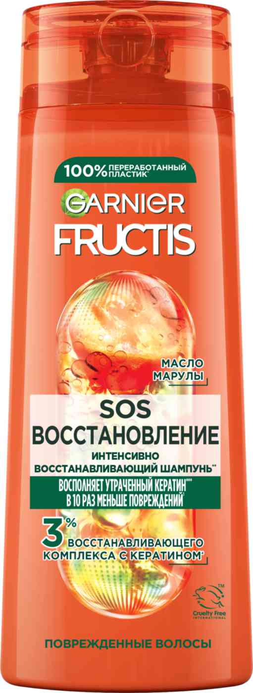 Шампунь для поврежденных волос укрепляющий Garnier Fructis SOS Восстановление