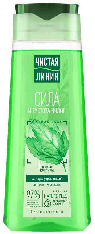 Шампунь для всех типов волос Чистая Линия Nature Plus сила и густота