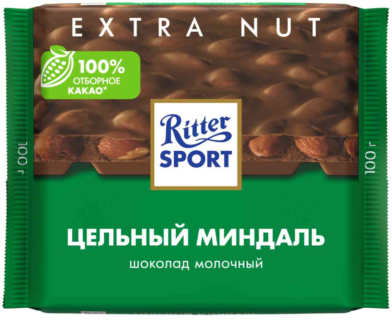 Шоколад молочный Ritter Sport Extra Nut Цельный миндаль