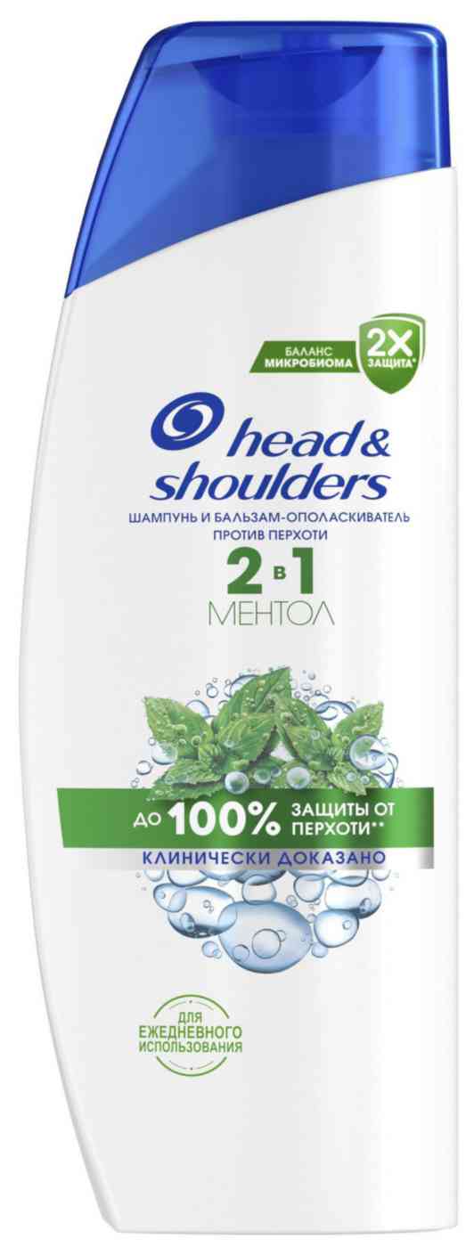 Шампунь и бальзам-ополаскиватель против перхоти 2в1 Head & Shoulders ментол