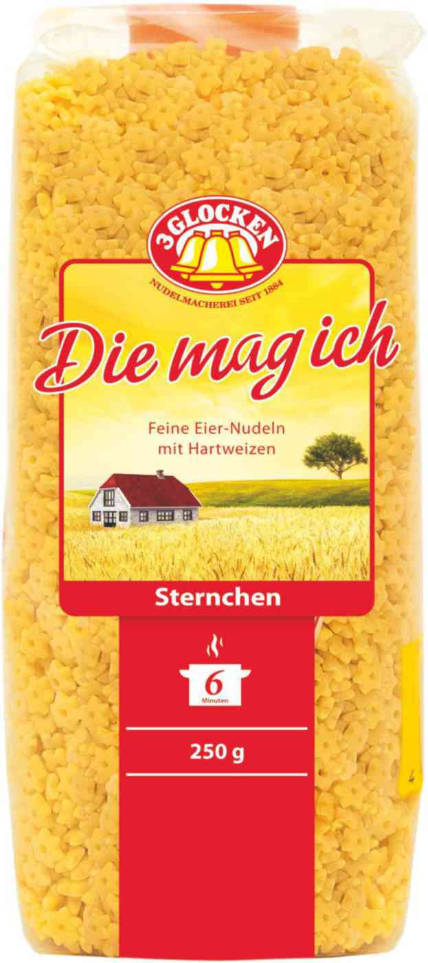 Макаронные изделия 3 Glocken Sternchen Die Mag Ich Feine Eier-Nudeln