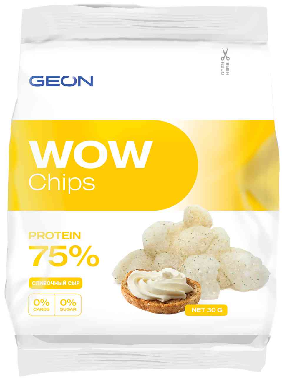 Чипсы протеиновые Geon WOW Chips Сливочный сыр