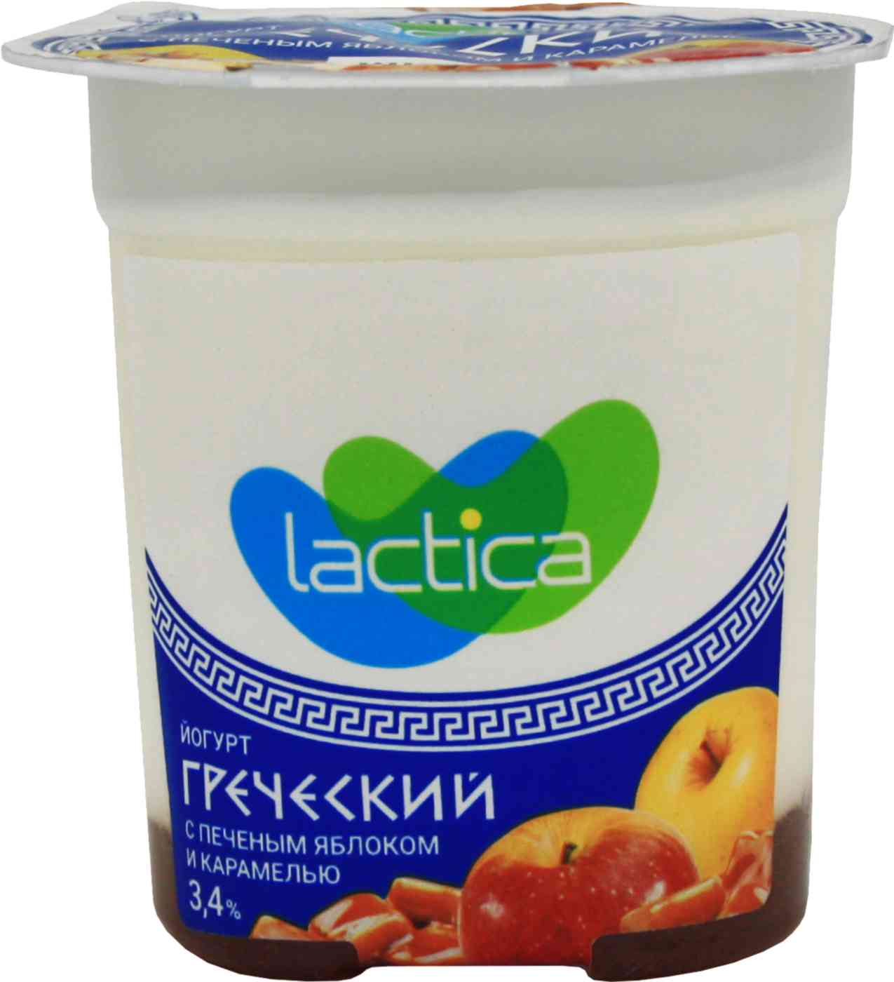 Йогурт греческий Lactica с печеным яблоком и карамелью 3,4%