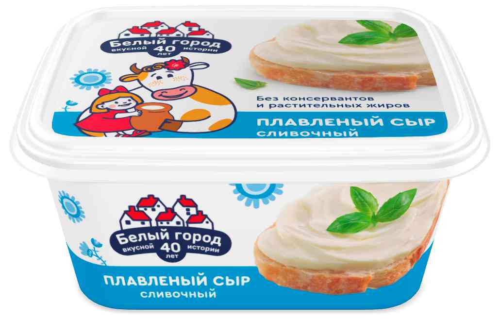 Сыр плавленый Белый город Сливочный 40%
