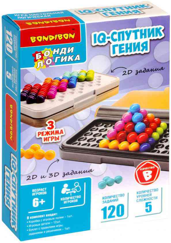 Игра-головоломка настольная Bondibon IQ-Спутник гения