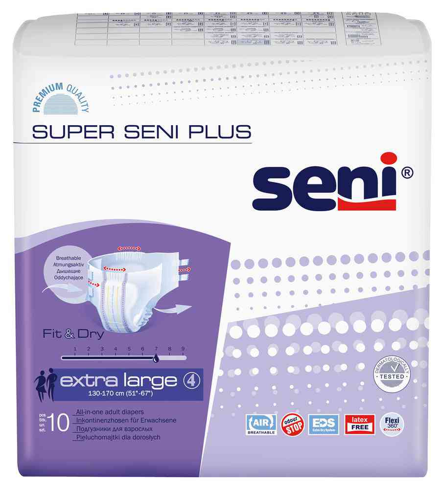 Подгузники для взрослых Super Seni Plus extra large 4 (130-170 см)