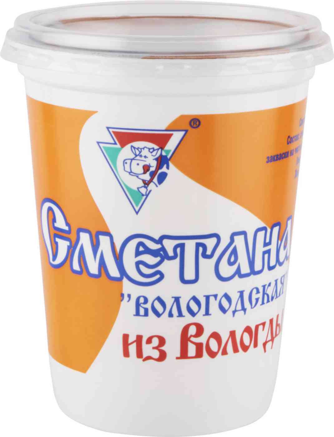 Сметана из Вологды Вологодская оранжевый стакан 15%