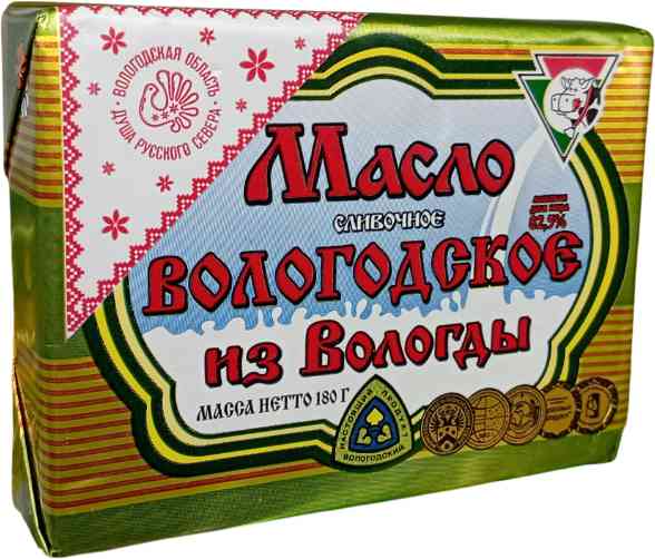 Масло сливочное из Вологды Вологодское 82,5%